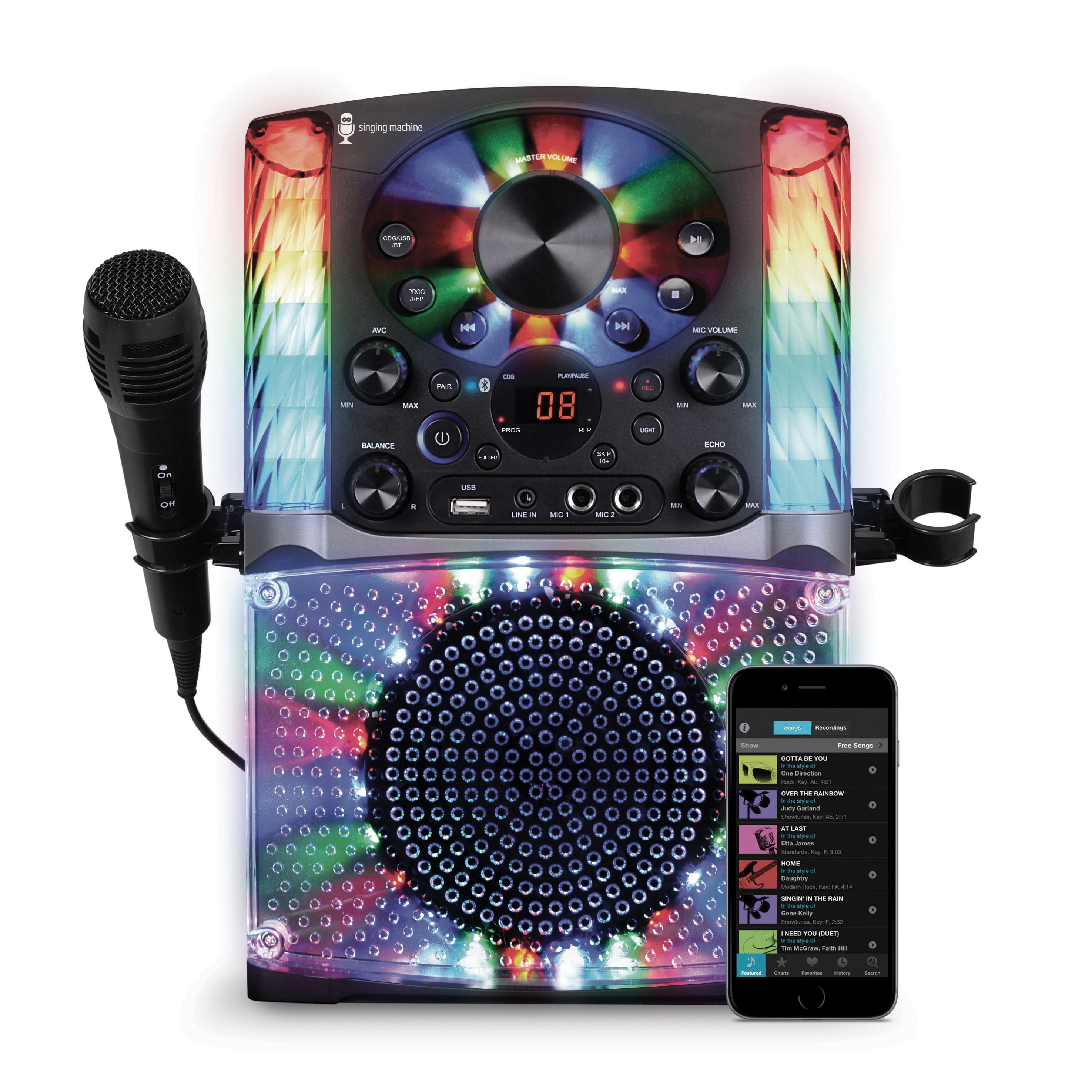 The Singing Machine Bluetooth Karaoke System, Black