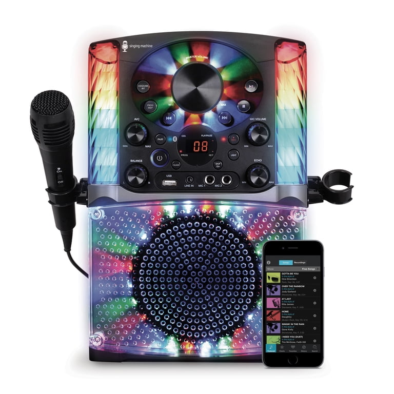 The Singing Machine Bluetooth Karaoke System, Black - Walmart.com