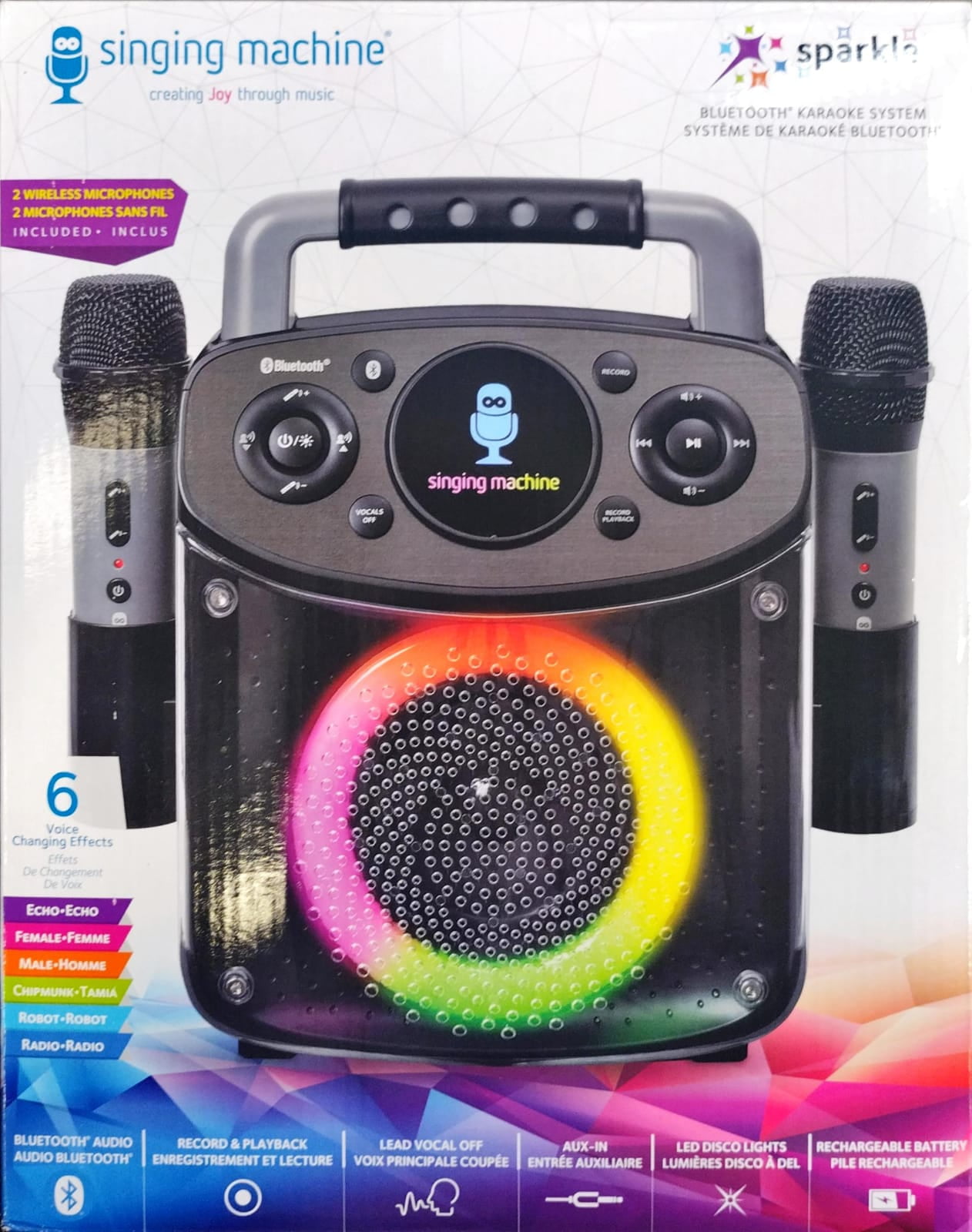 The Singing Machine Mini Sparkle Karaoke Machine