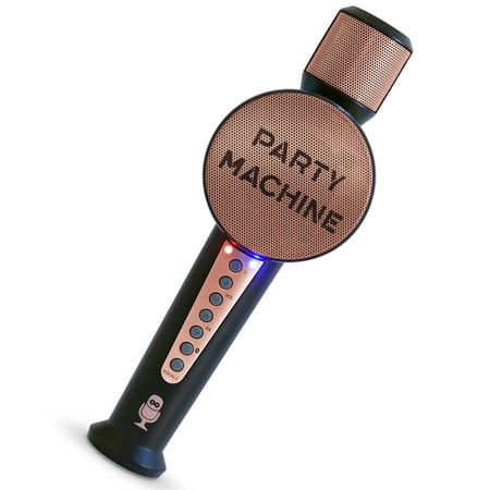 Singing Machine - Party Machine Mic - Rose Gold - Rose Gold and Black