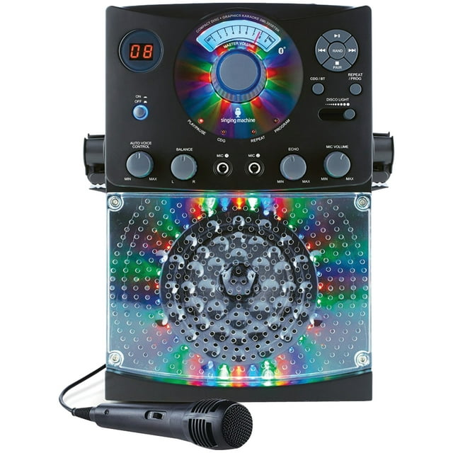 The Singing Machine SML385BTBK Bluetooth CD+G Karaoke System (Black)