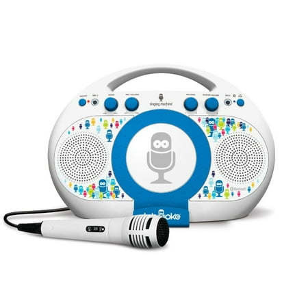 The Singing Machine Tabeoke Portable Bluetooth Karaoke System Compatible with a Variety of Apps, White