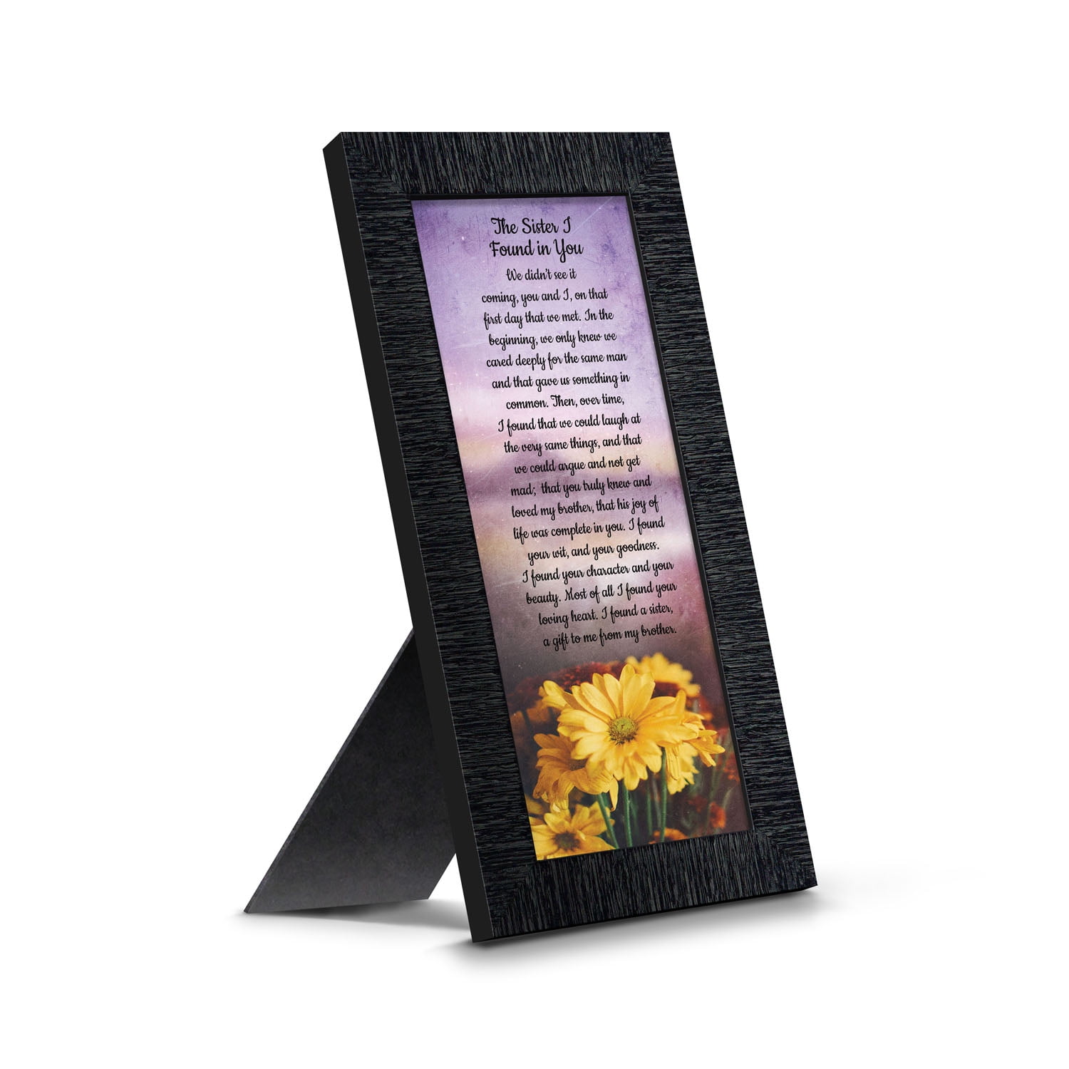 The Sister I Found In You, Gift for Sister In Lawâ€™s Birthday or Christmas, Sister of the Bride or Groom Wedding Day Gift, Framed Poem, 7444CH