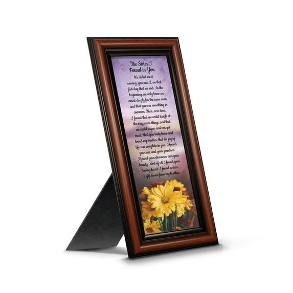 The Sister I Found In You, Gift for Sister In Law’s Birthday or Christmas, Sister of the Bride or Groom Wedding Day Gift, Framed Poem, 7444W