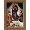 thumbnail image 1 of The Sistine Madonna 19x24 Gold Ornate Wood Framed Canvas Art by Raphael, 1 of 2