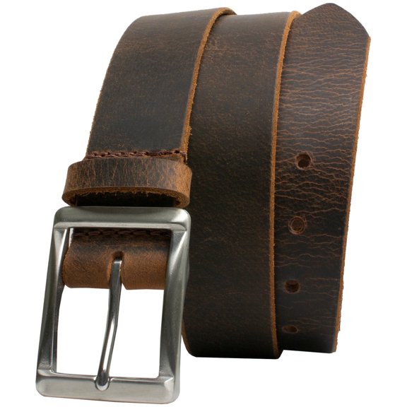 Nickel Smart Site Manager Men's Leather Work Belt - Brown