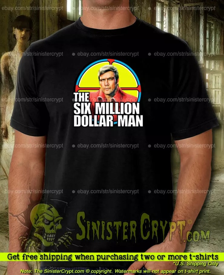 The Six Million Dollar Man t-shirt, Colonel Steve Austin Lee Majors ...