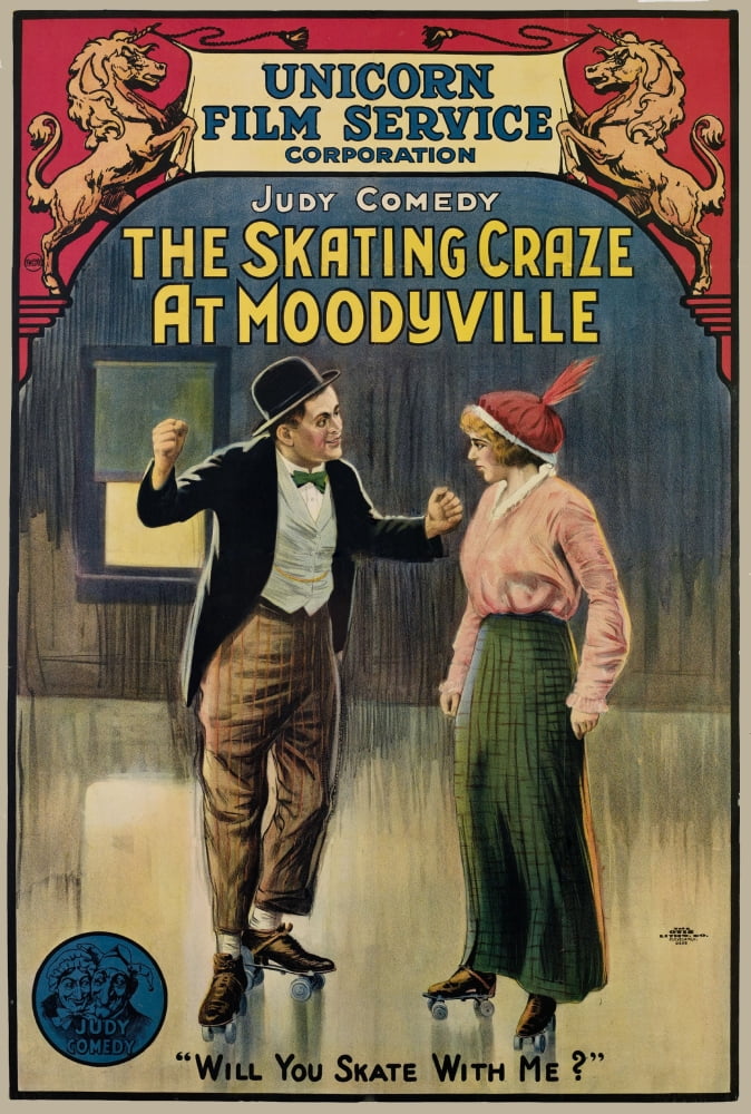 The Skating Craze At Moodyville Canvas Art - (24 x 36)