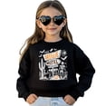 thumbnail image 1 of The Skellie Hotel Halloween Sweatshirt for Women, Men and Youth Crewneck Black Sweatshirt Youth Small, 1 of 5