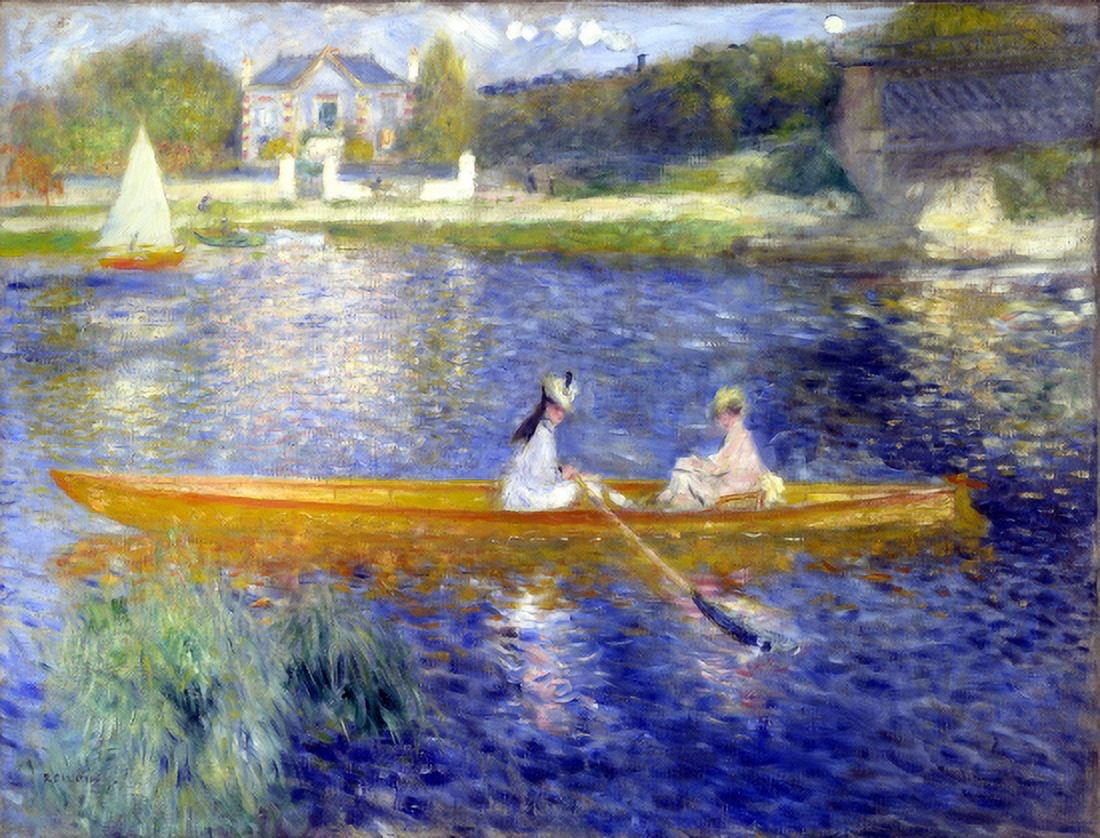 The Skiff Canvas Art - Pierre Auguste Renoir (18 x 24)