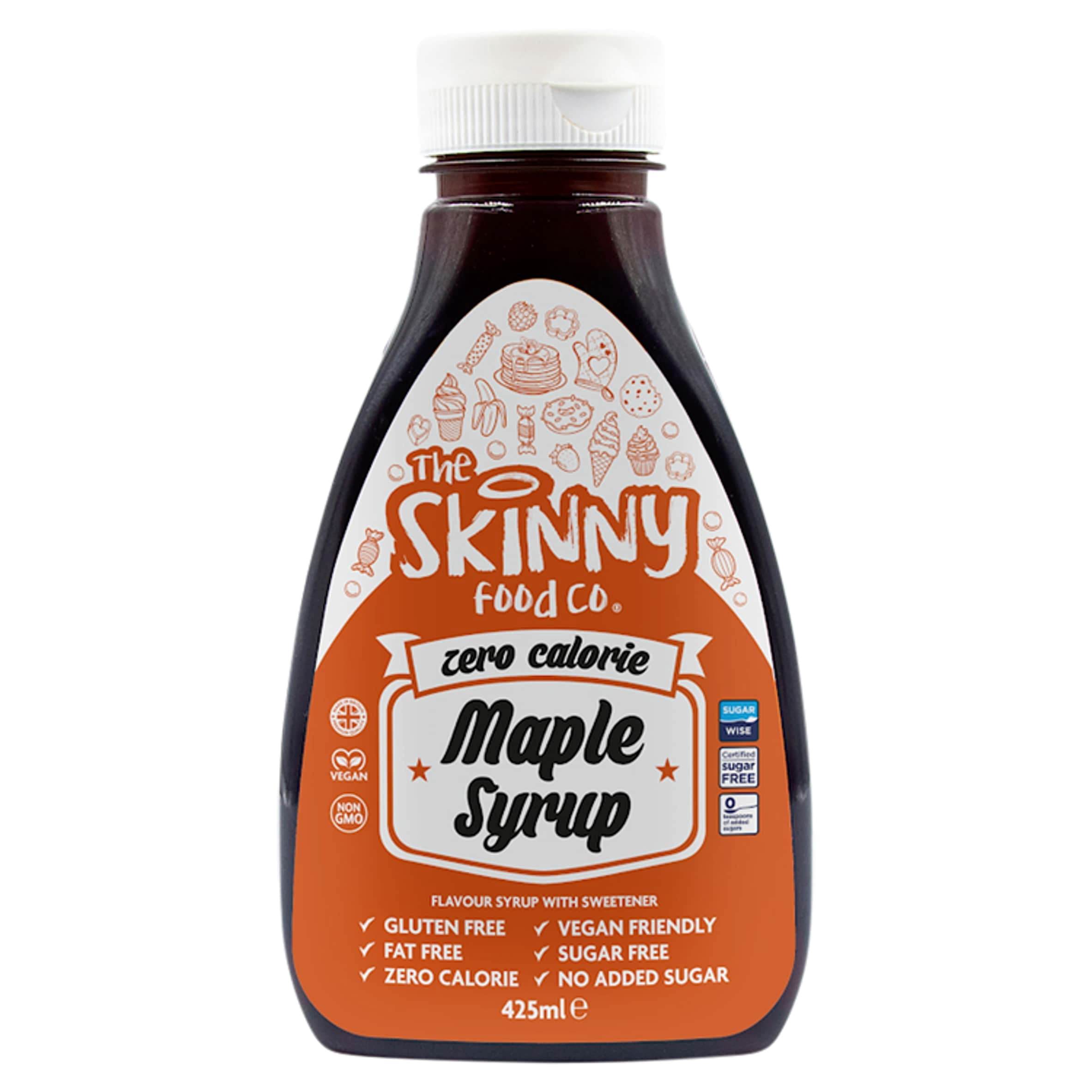 The Skinny Food Co. Zero Calorie Maple Syrup 425Ml, Imported from Britain