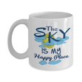 thumbnail image 1 of The Sky Is My Happy Place Coffee & Tea Gift Mug For A Pilot, Glider And People Who Love Skydiving & Paragliding, 1 of 4