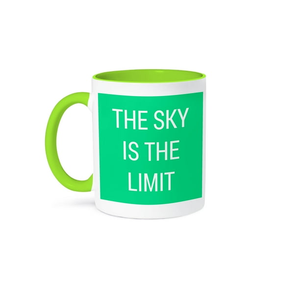 3drose, the Sky Is the Limit, 15oz Two-tone Green Mug