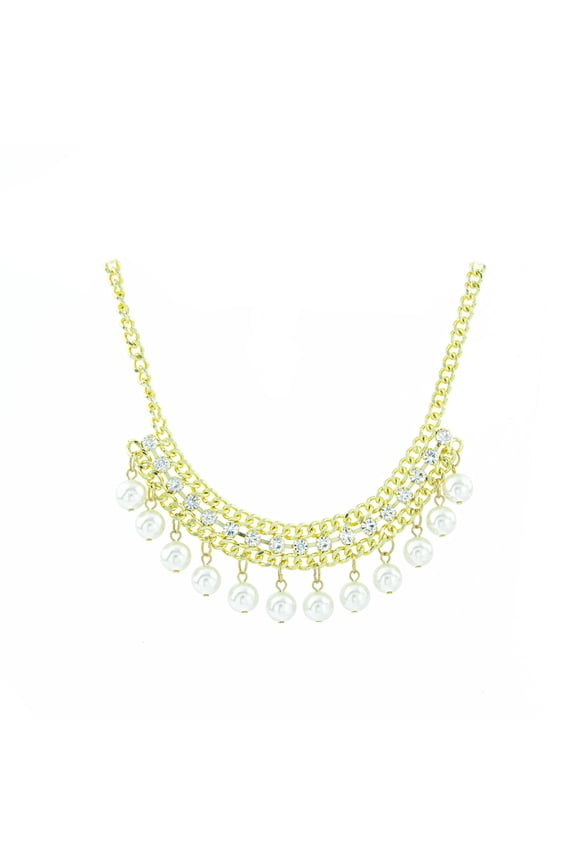 Vanilla Bean Delight Gold-Tone Collar Statement Necklace