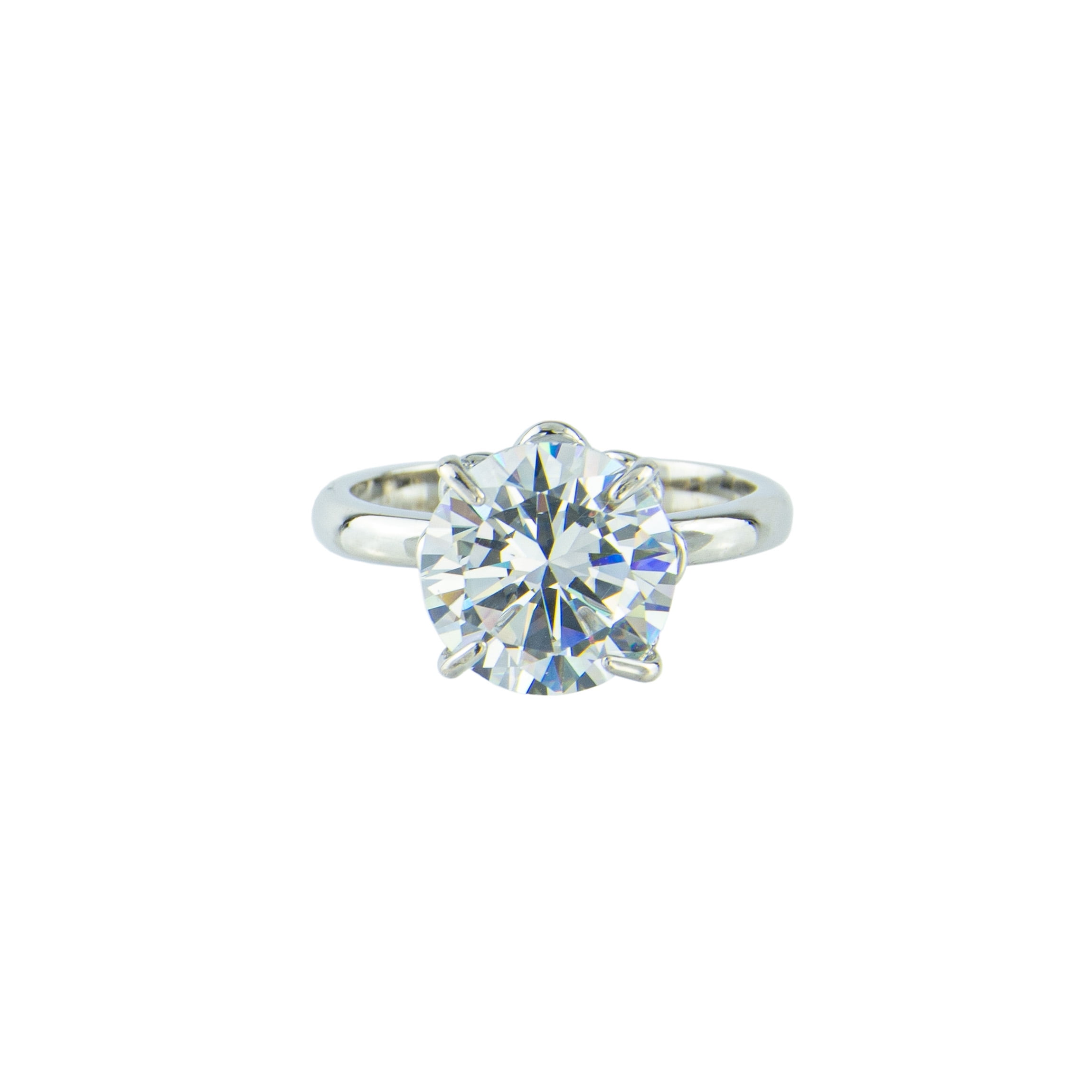 3 carat cubic zirconia solitaire ring discount