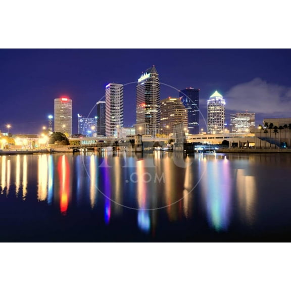 The Skyline of Downtown Tampa, Florida, Unframed Photographic Print Wall Art by SeanPavonePhoto Sold by Art.Com