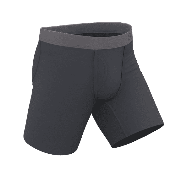 The Slate Expectations - Shinesty Grey Tonal Long Leg Ball Hammock Pouch Underwear With Fly 3X