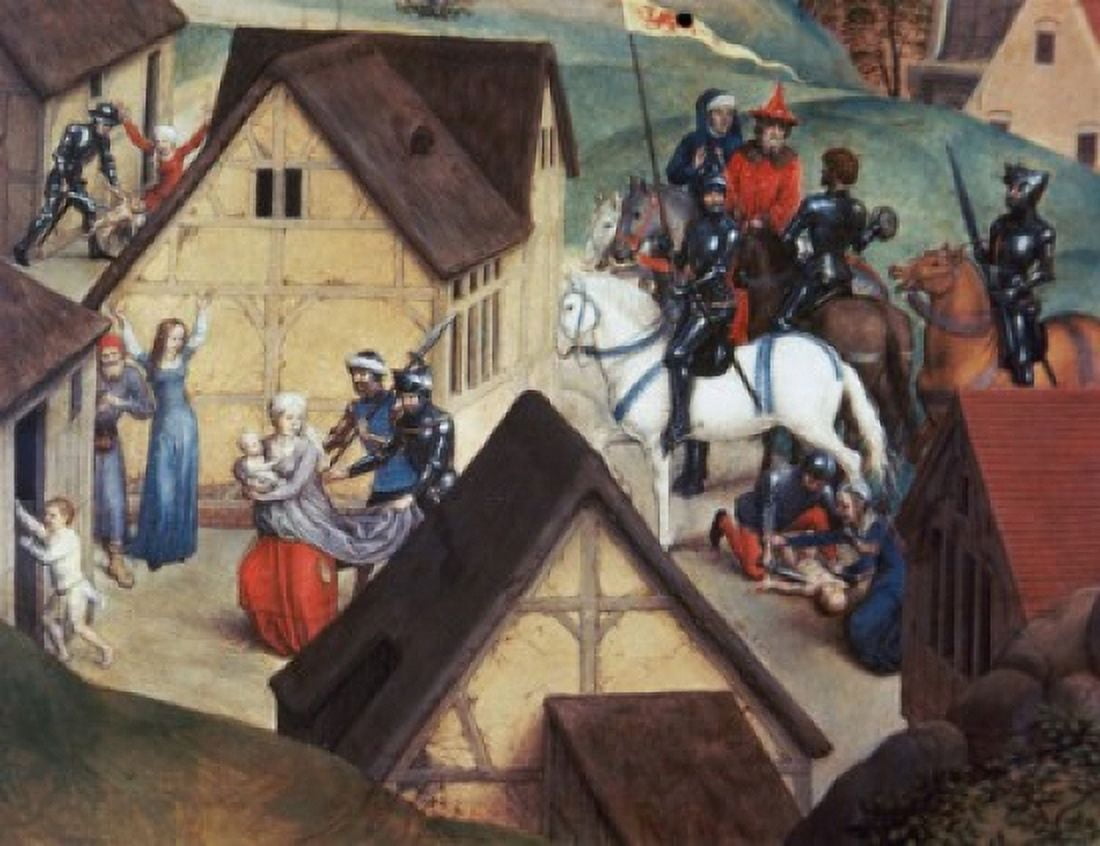 The Slaughter of the Innocents Hans Memling (ca1433-1494Netherlandish) Canvas Art - Hans Memling (18 x 24)