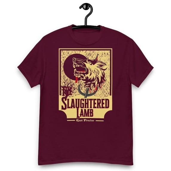 The Slaughtered Lamb Pub T-Shirt – East Proctor Vintage Horror Movie Graphic Tee, Retro Pub Logo Shirt, Classic Cult Film Fan Gift