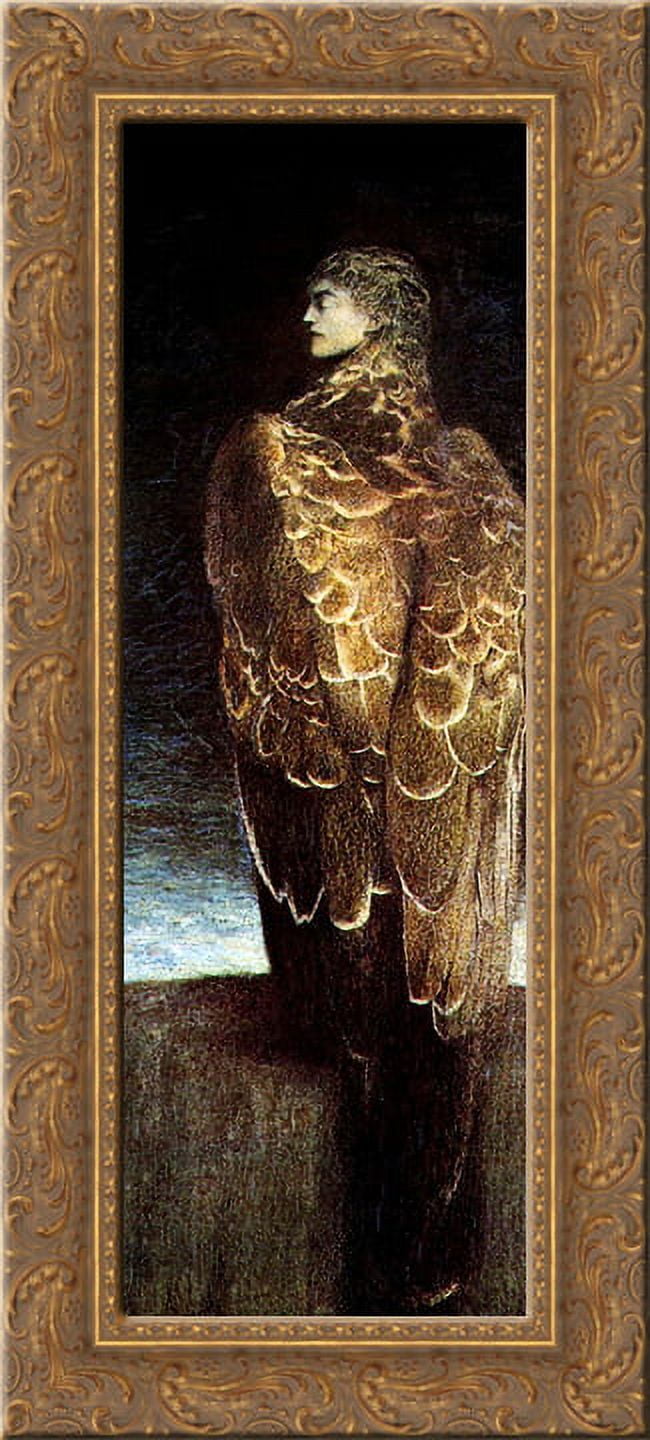 The Sleeping Medusa 24x12 Gold Ornate Wood Framed Canvas Art by