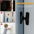 thumbnail image 1 of GBAYXJ 90/180 Door Lock 1PC Door Lock Sliding Door Lock Small Door Lock Hardware Barn Garden Bathroom Cabinet(Black), 1 of 9