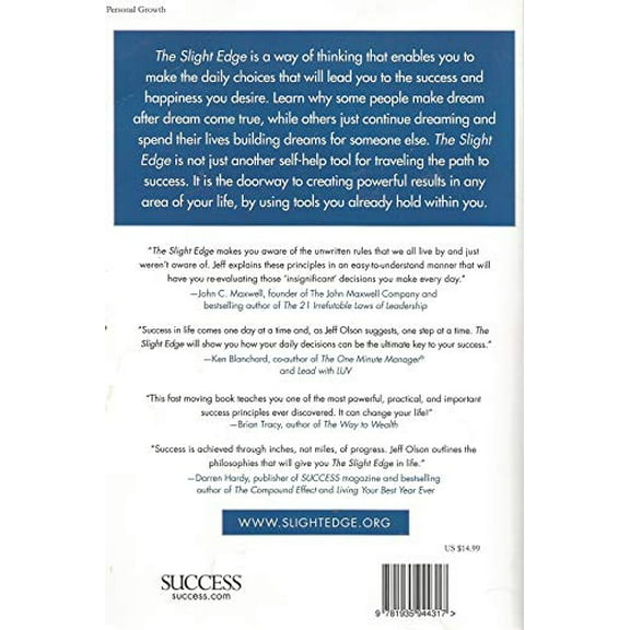 Pre-Owned The Slight Edge (Paperback) 1935944312 9781935944317