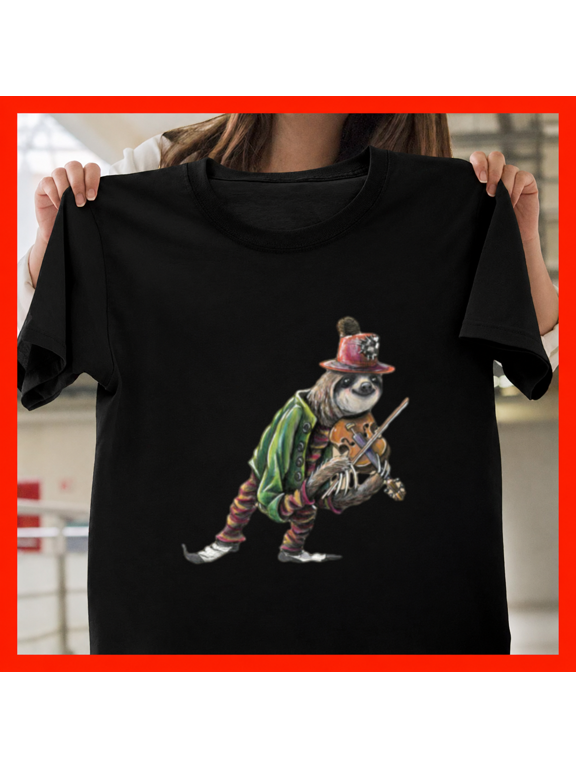 The Sloth Lad Cute Slow Lazy Hanging Tree Wildlife Mammal Humor Unisex T-Shirt, up to size 5XL