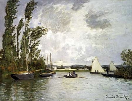 The Small Branch of the Seine at Argenteuil Canvas Art - Claude Monet (22 x 28)