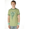 thumbnail image 1 of The Smashing Pumpkins Distressed Heart Heather Green Adult T-Shirt, 1 of 2