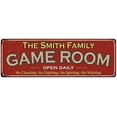 thumbnail image 1 of The Smith Family Gift Red Game Room Metal 6x18 Sign 206180038151, 1 of 1