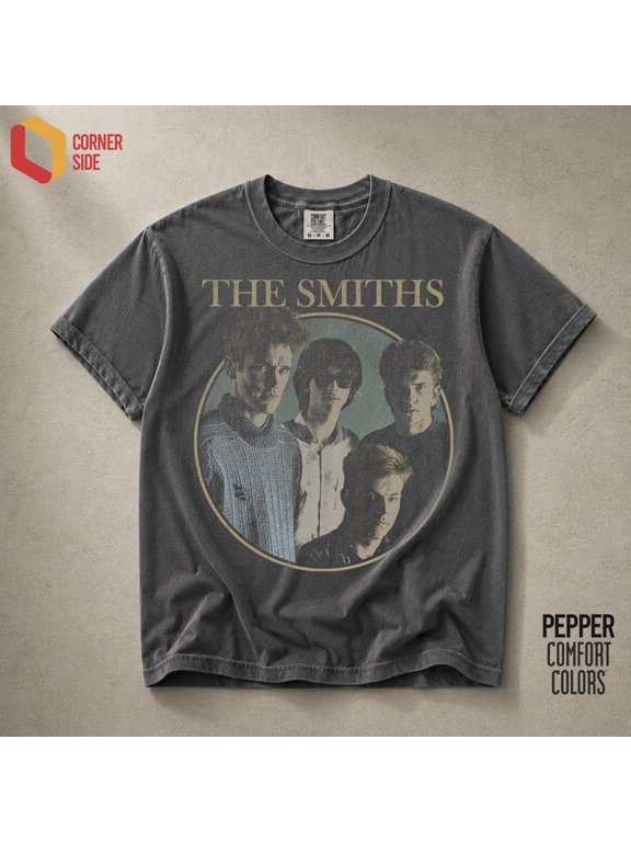 The Smiths Band Portrait T-Shirt, Vintage Alternative Rock Group Graphic Shirt Comfort Colors Size S-4XL