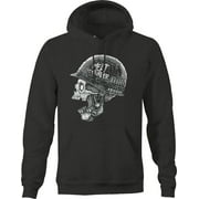 The Smiths Meat is Murder Helmet Skull Hoodie for Big Men 3XL Dark Grey