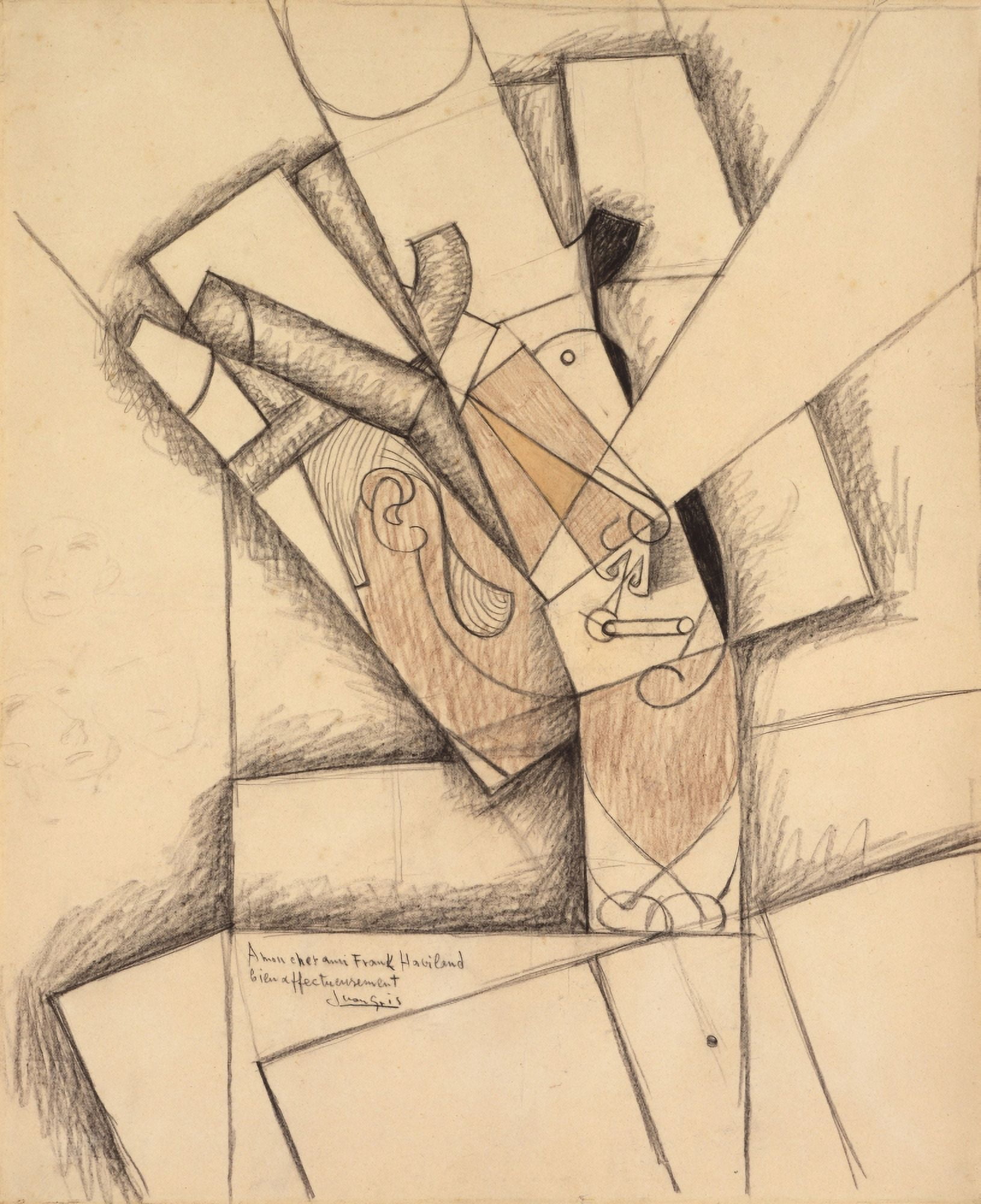 The Smoker 1913 Canvas Art - Juan Gris (18 x 24)