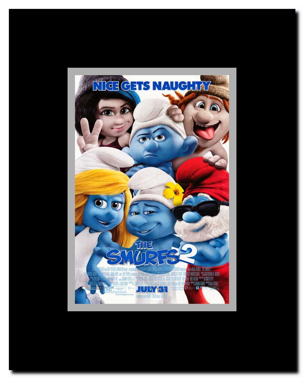 The Smurfs 2 Framed Movie Poster