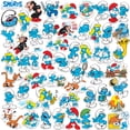 thumbnail image 1 of The Smurfs 50ct Vinyl Large Deluxe Stickers Variety Pack - Laptop, Water Bottle, Scrapbooking, Tablet, Skateboard, Indoor/Outdoor - Set of 50, 1 of 4