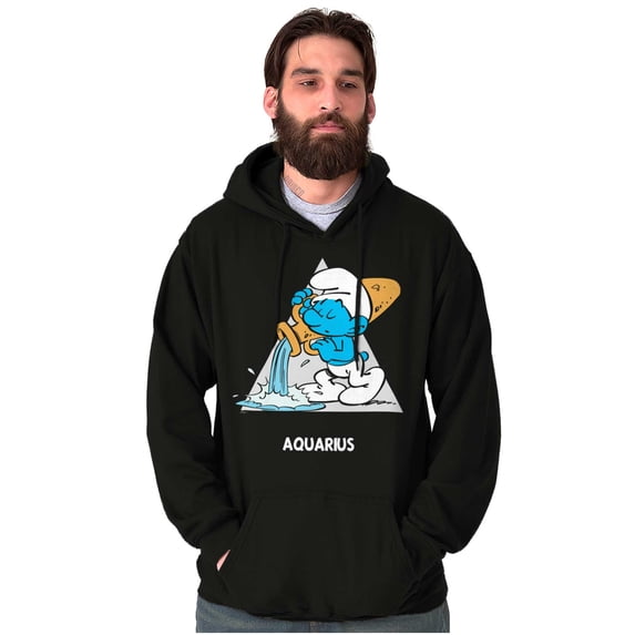 The Smurfs Aquarius Zodiac Sign Hoodie Sweatshirt Women Men Brisco Brands S