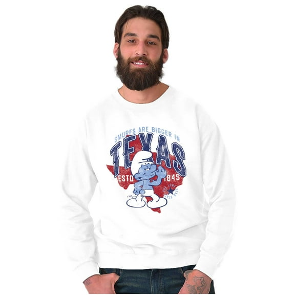 The Smurfs Are Bigger in Texas State Sweatshirt for Men or Women Brisco Brands S