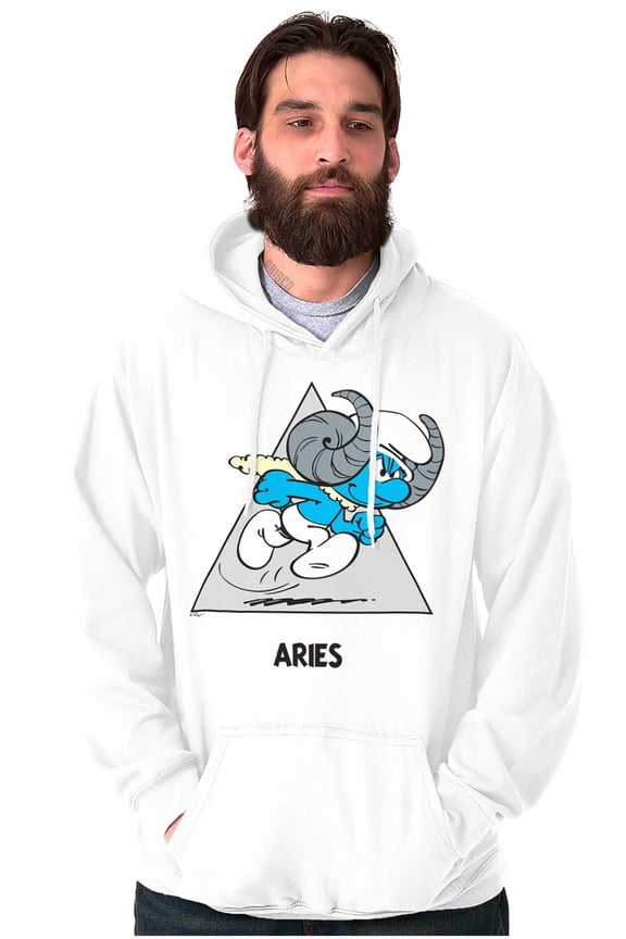 The Smurfs Aries Ram Zodiac Sign Hoodie Sweatshirt Women Men Brisco Brands X