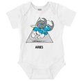 thumbnail image 1 of The Smurfs Aries Ram Zodiac Sign Romper Boys or Girls Infant Baby Brisco Brands NB, 1 of 6