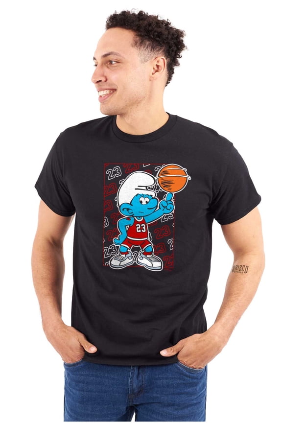 The Smurfs Athlete Basketball Player Men's Graphic T Shirt Tees Brisco Brands X
