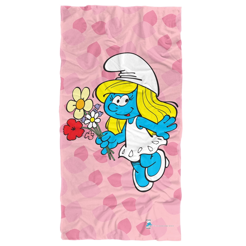 The Smurfs Beach Towel, 30'x60' Smurfette Beach Towel