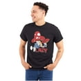 thumbnail image 1 of The Smurfs Cartoon Lazy Mushroom Nap Men's Graphic T Shirt Tees Brisco Brands X, 1 of 6