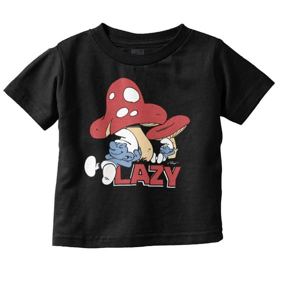 The Smurfs Cartoon Lazy Mushroom Nap Toddler Boy Girl T Shirt Infant Toddler Brisco Brands 6M