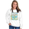thumbnail image 1 of The Smurfs Cartoon Party Music Women Crewneck Sweatshirt Brisco Brands S, 1 of 5