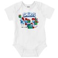 thumbnail image 1 of The Smurfs Christmas Holiday Presents Romper Boys or Girls Infant Baby Brisco Brands NB, 1 of 6