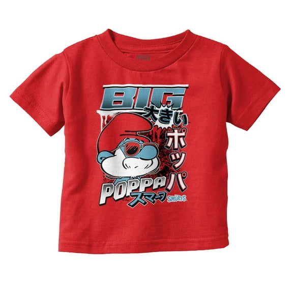 The Smurfs Cool Kanji Big Poppa Youth T Shirt Tee Boys Infant Toddler Brisco Brands 6M