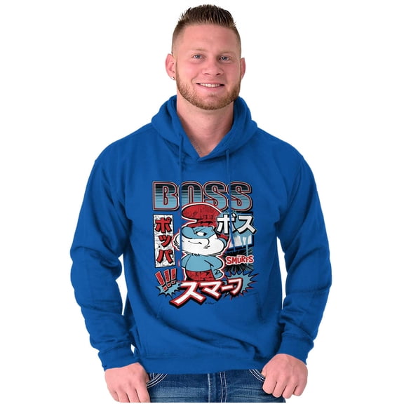 The Smurfs Cool Kanji Boss Papa Hoodie Hooded Sweatshirt Men Brisco Brands M
