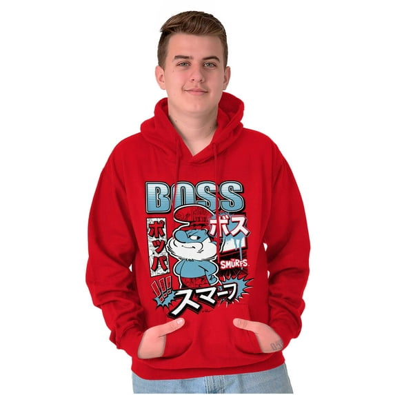 The Smurfs Cool Kanji Boss Papa Men Big & Tall Graphic Hoodie Brisco Brands 5X