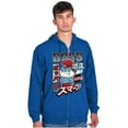 thumbnail image 1 of The Smurfs Cool Kanji Boss Papa Men Big & Tall Zip Hoodie Brisco Brands 3X, 1 of 5