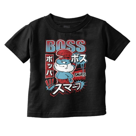 The Smurfs Cool Kanji Boss Papa Youth T Shirt Tee Boys Infant Toddler Brisco Brands 12M